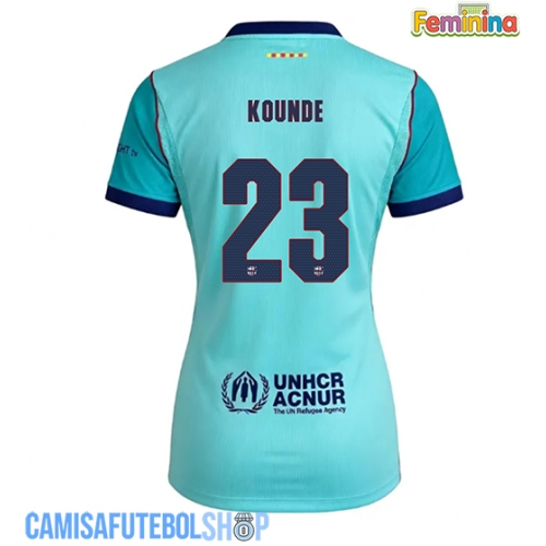 Camisa de time de futebol Barcelona Jules Kounde #23 Replicas 3º Equipamento Feminina 2026-27 Manga Curta